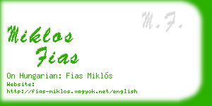 miklos fias business card